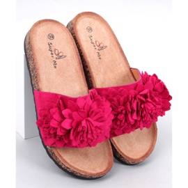 Kork-Flip-Flops mit Sebill-Fuchsia-Blumen rosa 1