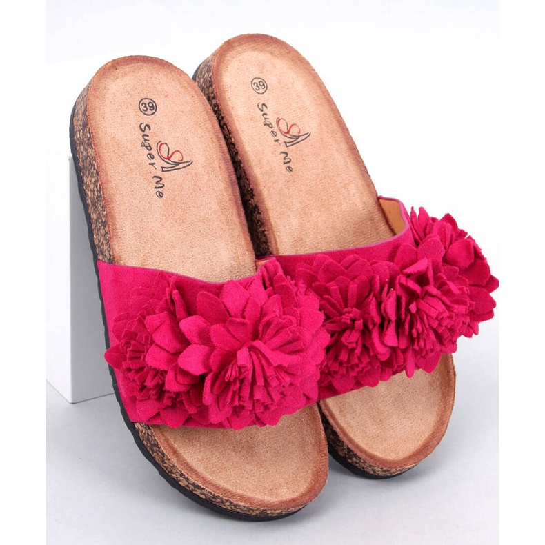 Kork-Flip-Flops mit Sebill-Fuchsia-Blumen rosa 1