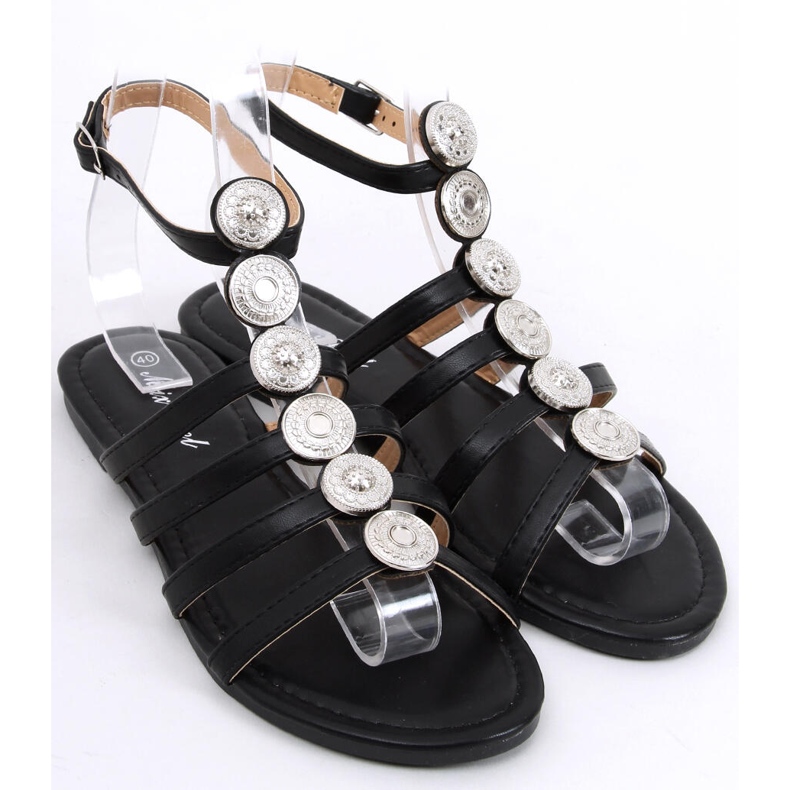 Logan Black Gladiator-Sandalen für Damen schwarz 1