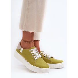 Damen-Sneaker Memory Foam System Big Star NN276003 Limette grün 2