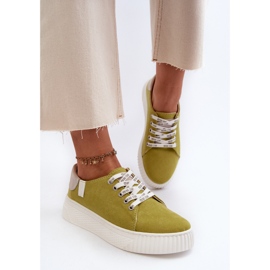 Damen-Sneaker Memory Foam System Big Star NN276003 Limette grün 4