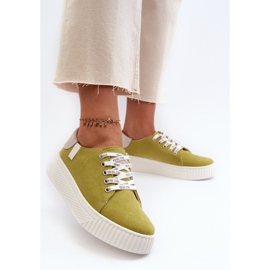 Damen-Sneaker Memory Foam System Big Star NN276003 Limette grün 3