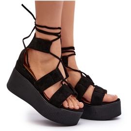 Seastar Damen-Schnürsandalen Schwarz Helavi 4