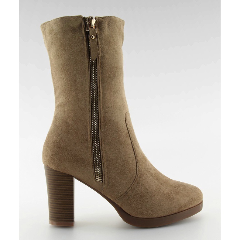 Damen Wildlederstiefel J28 khaki 1