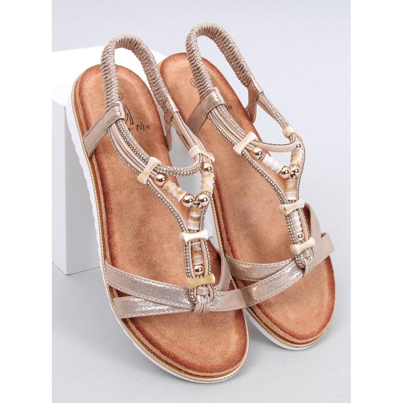 Montier Goldperlensandalen golden 1