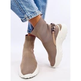 Sock Ankle Boots von Gina Khaki beige 2