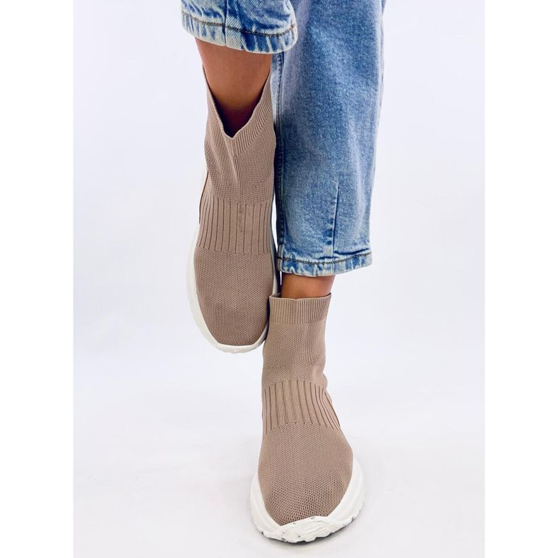Sock Ankle Boots von Gina Khaki beige 1