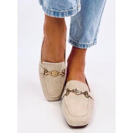 Rhona Beige Damen-Schnallenloafer 1