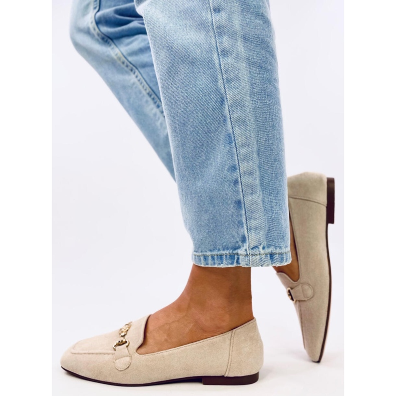 Rhona Beige Damen-Schnallenloafer 2