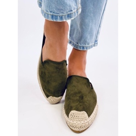 Carmen Green Espadrilles Damenhausschuhe grün 1