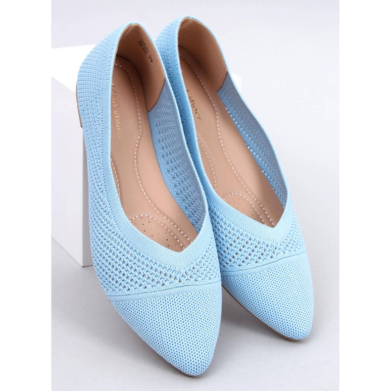 Durchbrochene Mandel-Ballerinas Sotty Blue blau 1
