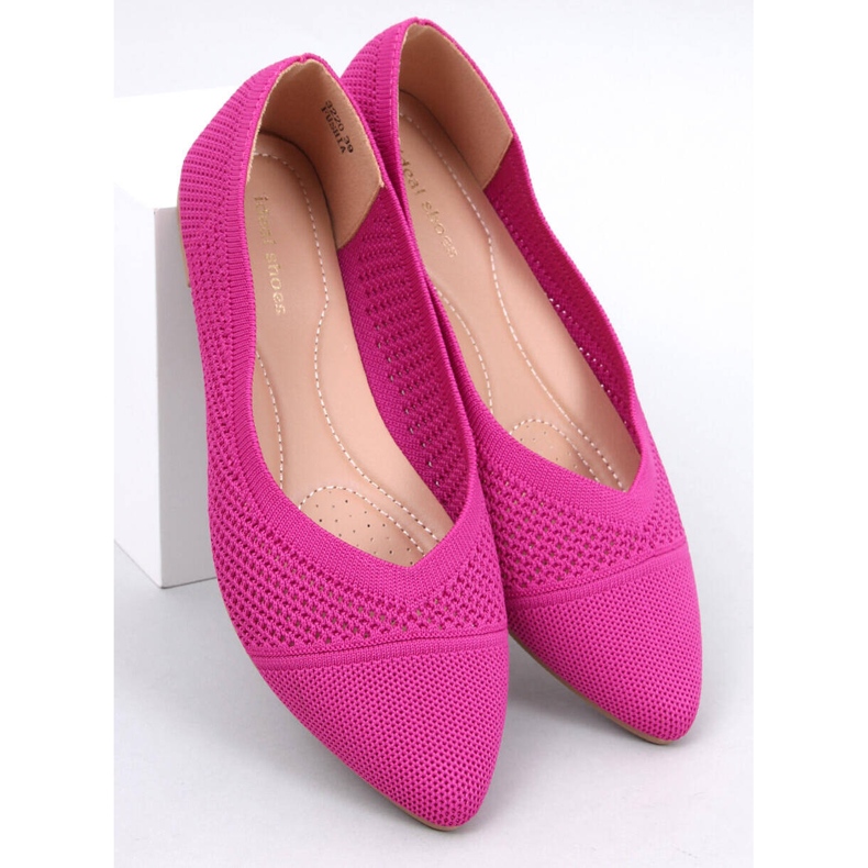 Durchbrochene Mandel-Ballerinas Sotty Fuchsia rosa 1