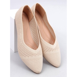 Durchbrochene Ballerinas in Sotty Beige mit Mandelmuster 1