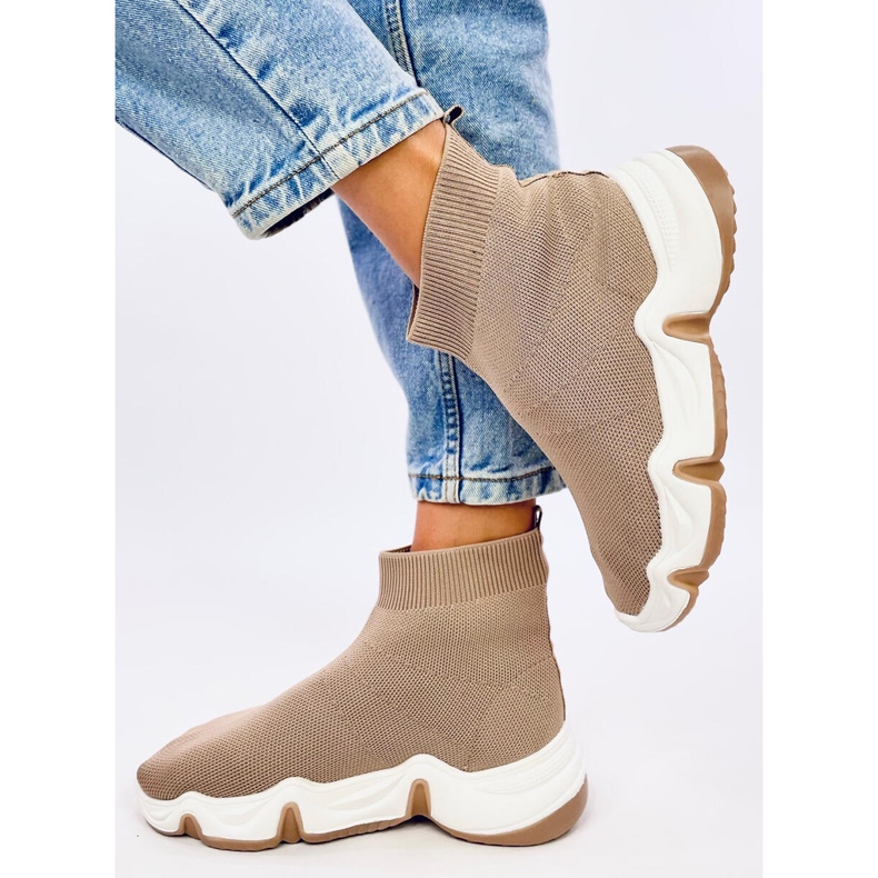 Nova Khaki Socken High-Top-Socken beige 2