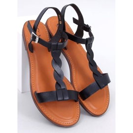 Pourta Schwarze Damensandalen 1
