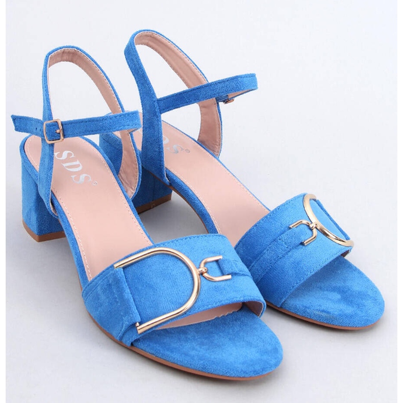 Parisy Blue-Sandalen mit niedrigem Absatz blau 1