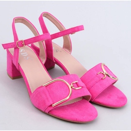 Parisy Fuchsia-Sandalen mit niedrigem Absatz rosa 1