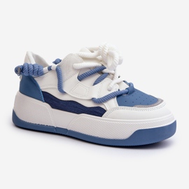 Damen-Plateau-Sneakers Blau Moariella 1