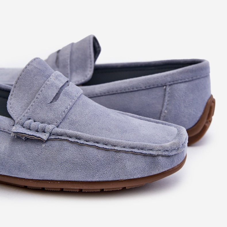 Blaue Wesley-Wildledermokassins für Herren 2