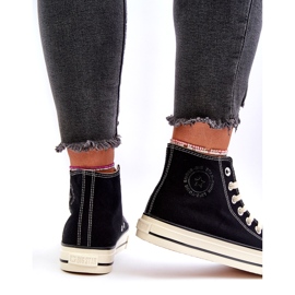 Hohe Damen-Sneaker Big Star NN274283 Schwarz 4