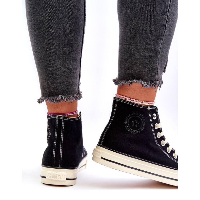 Hohe Damen-Sneaker Big Star NN274283 Schwarz 4