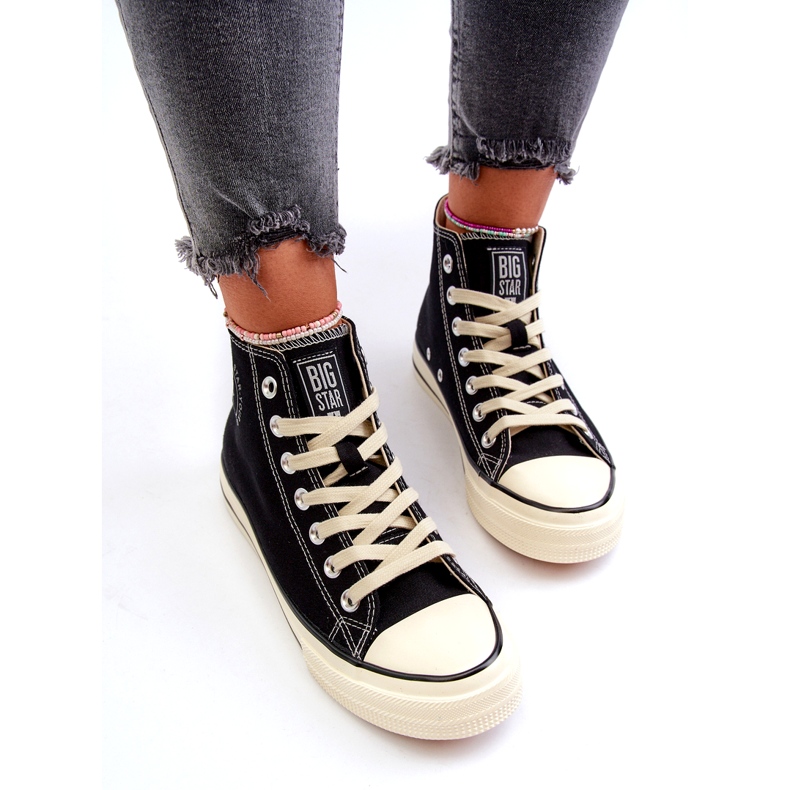 Hohe Damen-Sneaker Big Star NN274283 Schwarz 3