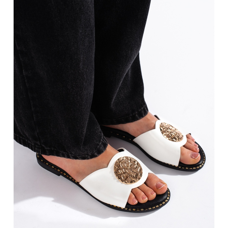 Goodin Elegante weiße Damen-Flip-Flops 1