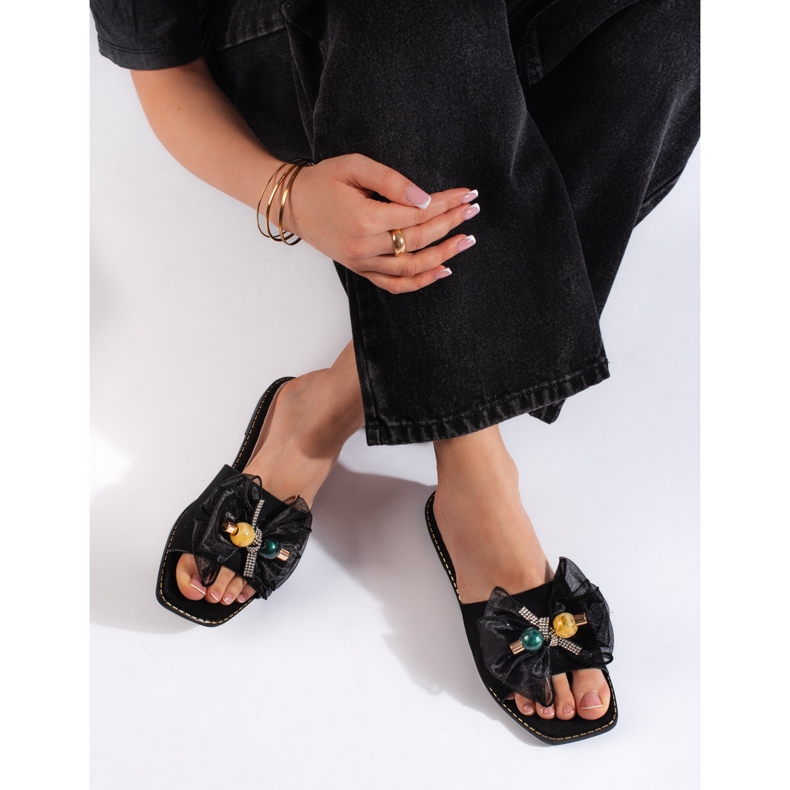 Schwarze klassische Damen-Flip-Flops 1
