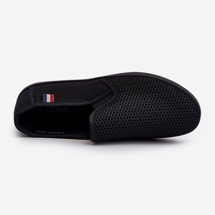 Durchbrochene Herren-Sneaker, Sneakers, Schwarz, Koboru 1