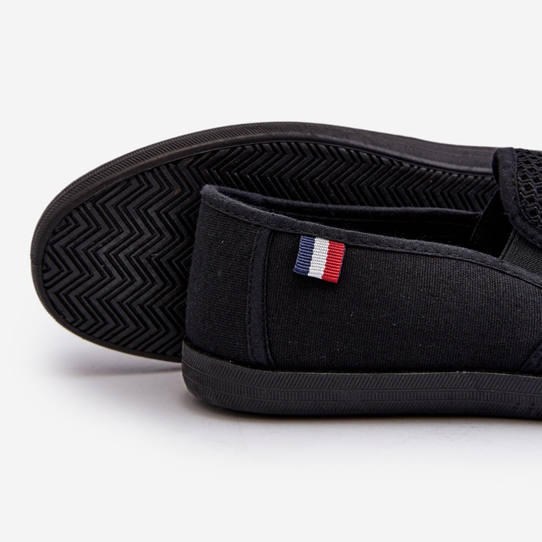 Durchbrochene Herren-Sneaker, Sneakers, Schwarz, Koboru 2