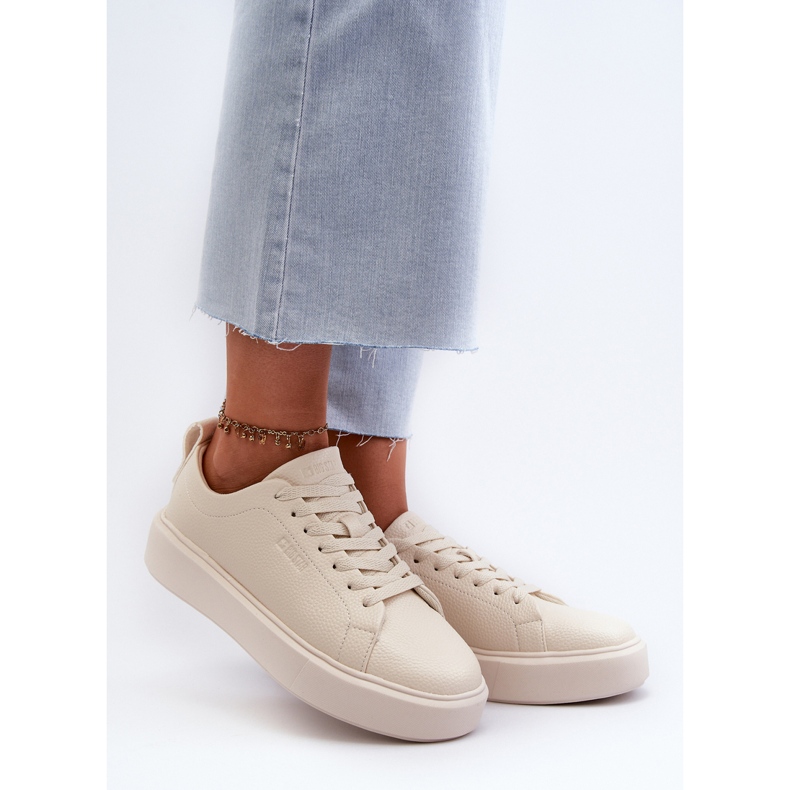 Leichte Damen-Sneaker Big Star NN274321 Memory Foam System Beige 2