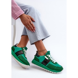 Damen-Plateau-Sneaker Big Star NN274501 Memory Foam System Grün 2