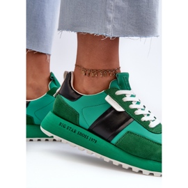 Damen-Plateau-Sneaker Big Star NN274501 Memory Foam System Grün 1