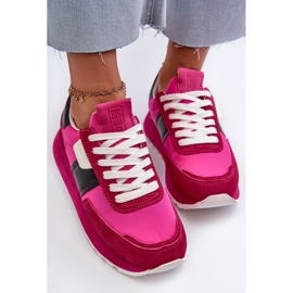 Damen-Sneaker auf der Big Star-Plattform NN274500 Memory Foam System Fuchsia rosa 2