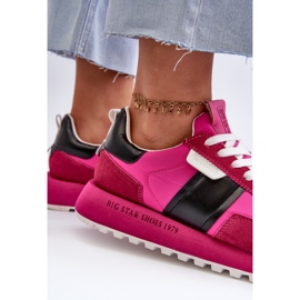 Damen-Sneaker auf der Big Star-Plattform NN274500 Memory Foam System Fuchsia rosa 1