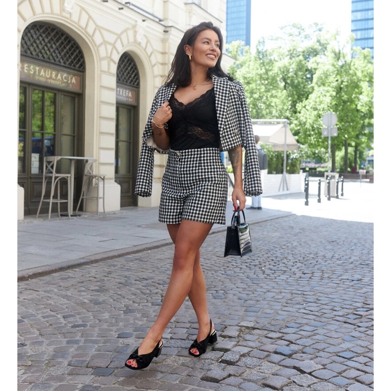 Blocksandalen mit Juwala-Lederinnensohle schwarz 1