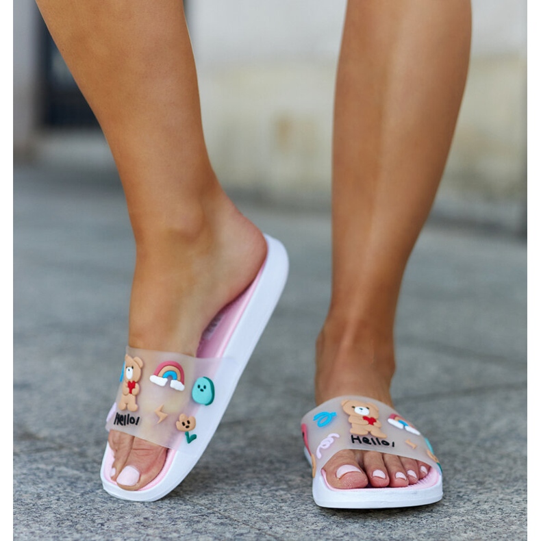 Rosa Hausschuhe mit Gummiobermaterial Diaspa 2