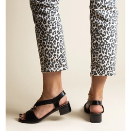 Jorga schwarze Slip-On-Sandalen mit hohen Absätzen 3