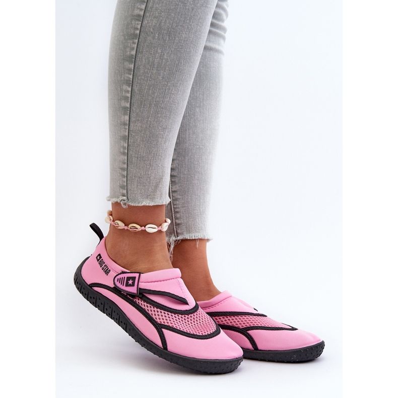 Damen Wasserschuhe Pink Big Star NN274A804 rosa rosen und purpur 2