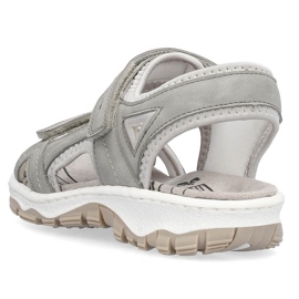 Bequeme Damen-Sportsandalen mit Klettverschluss, grau Rieker 68866-40 1
