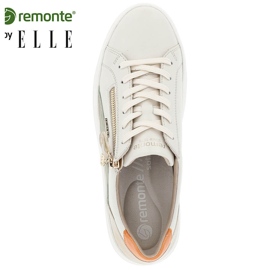 Bequeme Damen-Sportschuhe aus Leder, beige Remonte D1C01-81 1