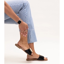 Schwarze Flip-Flops mit Limera-Schnalle 1