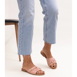 Hüte, verziert mit einem Riemen mit Amari-Zirkonen rosa 1