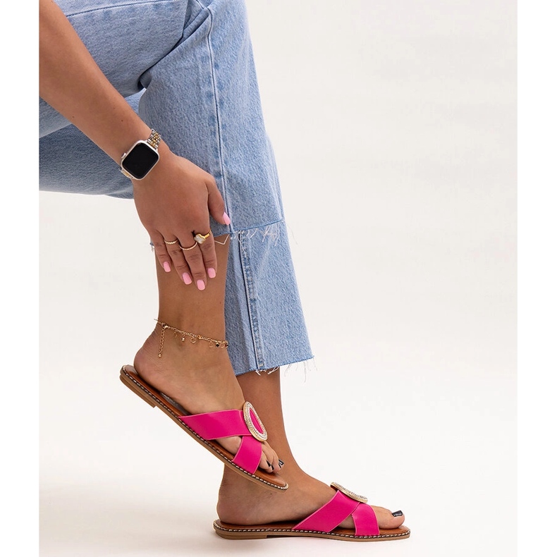 Kappen verziert mit einem Salimba-Zirkonverschluss rosa 1