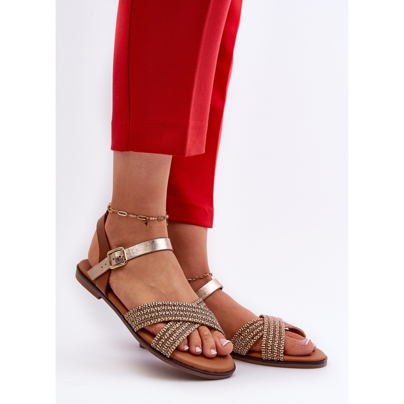 S.Barski MY923 Flache Damensandalen, Braun 2