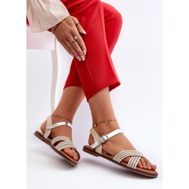 S.Barski MY923 Flache Damensandalen, Beige 6