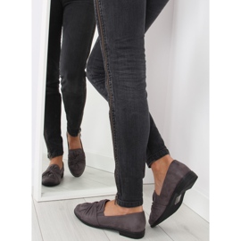 Damen-Slipper mit graugrauer Schleife 2