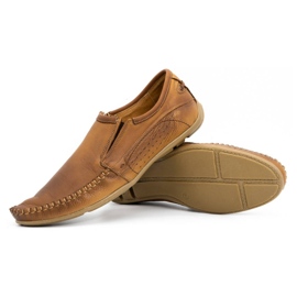 Olivier Herren Leder Slipper 4206 braun 2