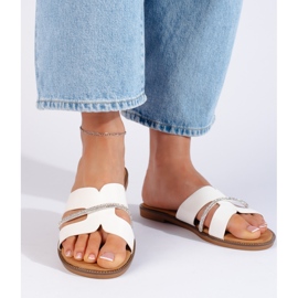 Elegante weiße Damen-Flip-Flops 1
