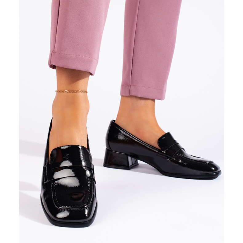 Schwarze Lack-Loafer von Sergio Leone 1
